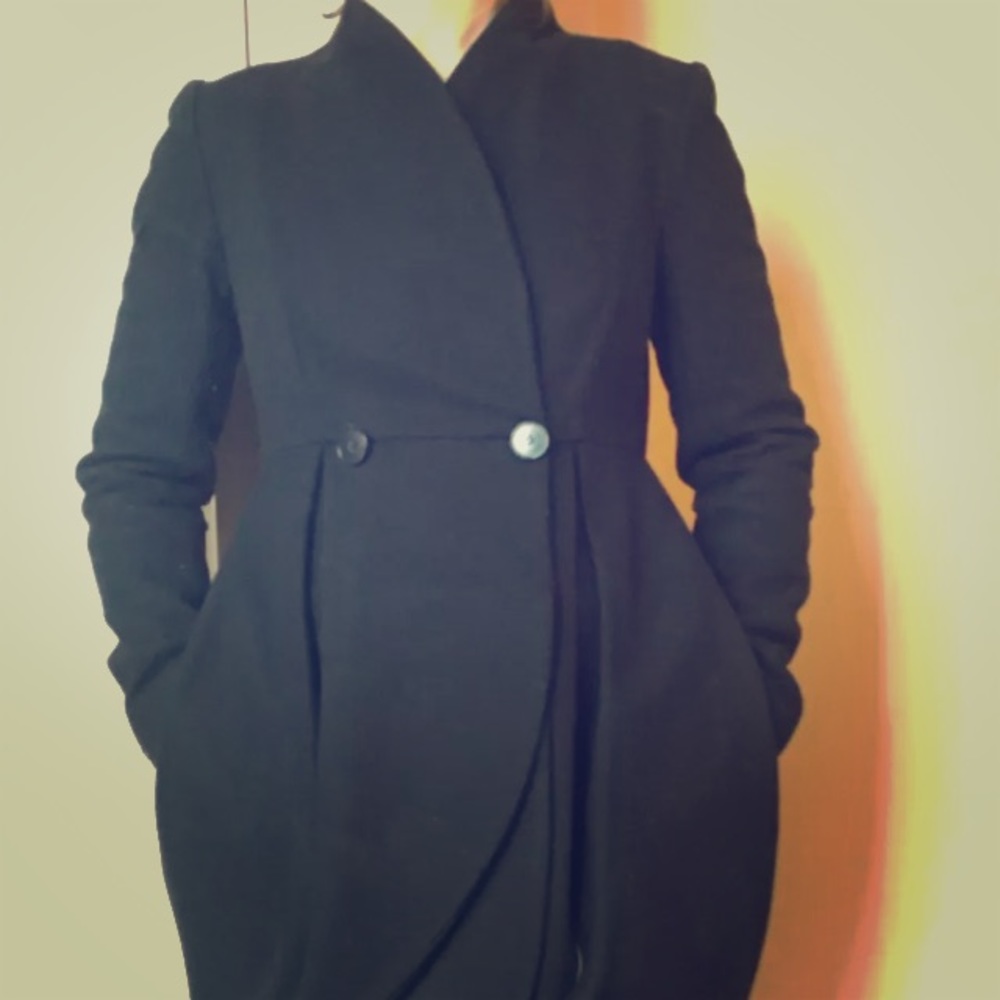 Opening Ceremony Boiled Italian Wool Tulip Coat